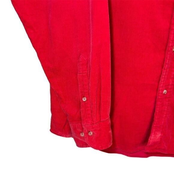 Daniel Cremieux 100% Cotton Red Dress Velvet Shirt Size XL - Picture 5 of 8